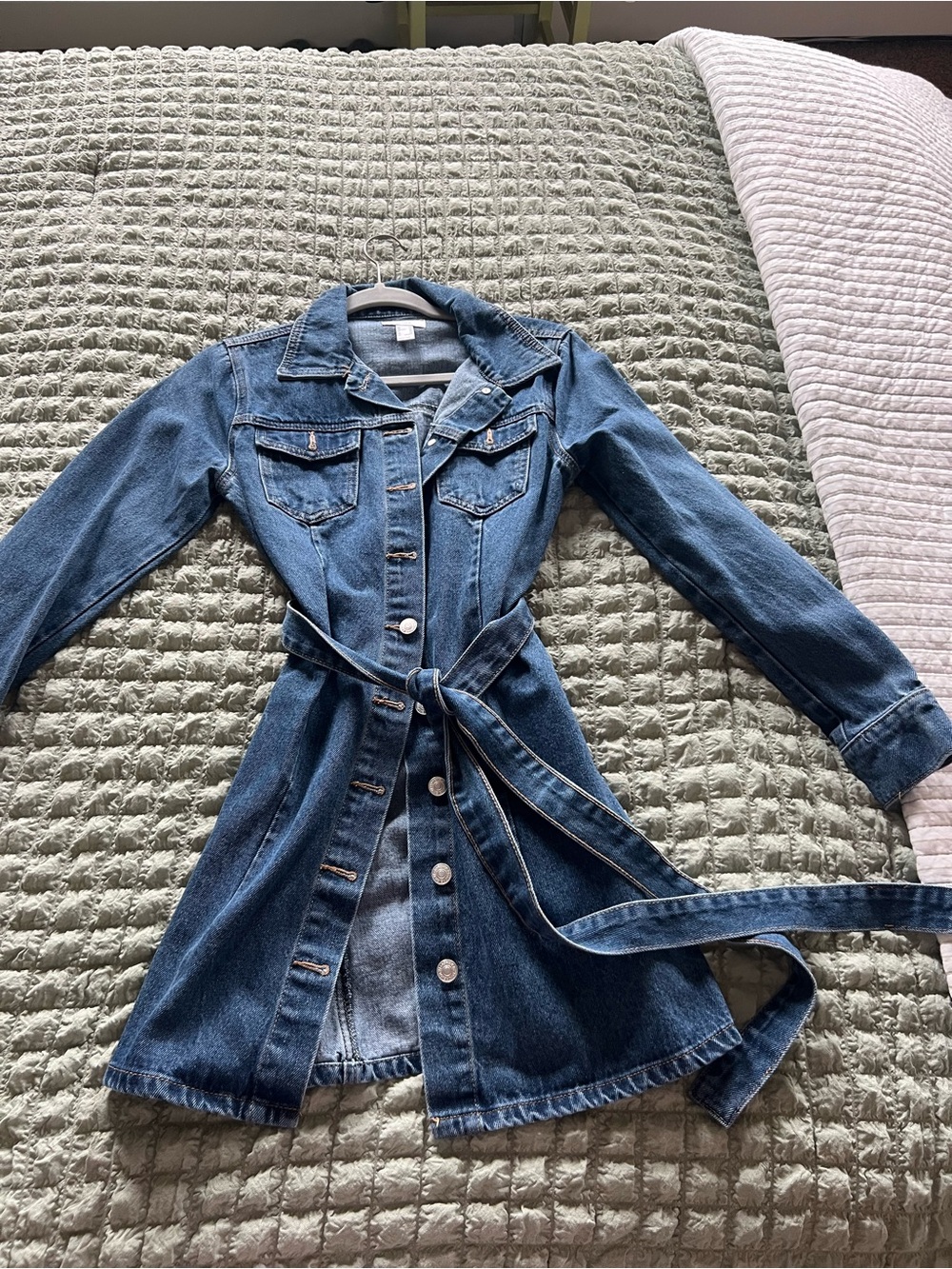 Forever 21 Blue Denim Shirt Dress